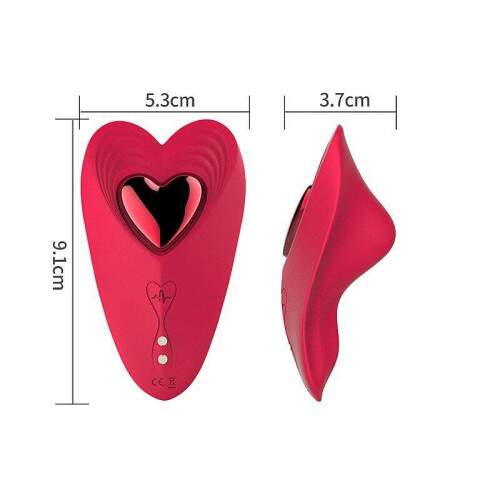 Vibrador de calcinha Vibratria Recarregvel com Controle por APP Aplicativo Red Haert