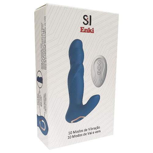 Vibrador Estimulador Unissex Vai e Vem com Controel Enki