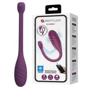 Estimulador Bullet com Controle por Aplicativo APP, possui 12 modos de Vibrao e Comandos Personalizados pelo Smartphone Leviathan PRETTY LOVE