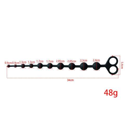 Plug Escalonado em Silicone com 10 Esferas estimuladora
