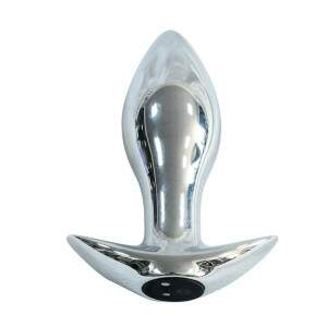 Plug Anal em Ao com 10 Modos de Vibrao 8,4cm x 2cm