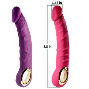 Vibrador Ponto G Recarregvel em formato de Pnis com 10 modos de Vibrao 