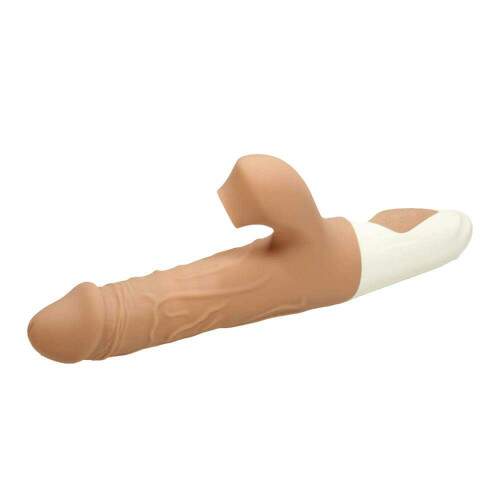 Vibrador Ponto G e Estimulador Clitoriano com 10 modos de vibrao e movimentos de vai e vem, e 10 modos de Pulsao