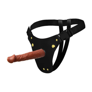 Cinta Peniana com pnis 16,5cm X 4,5cm Marrom Soulsex