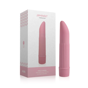Vibrador Personal com Relevo Estriado para Estimulao e Pompoarismo Rosas