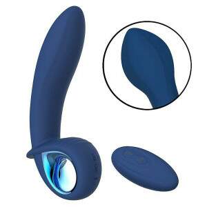 Vibrador Plug Estimulador Vaginal e Anal Inflvel na ponta com Controle Remoto Alpha 