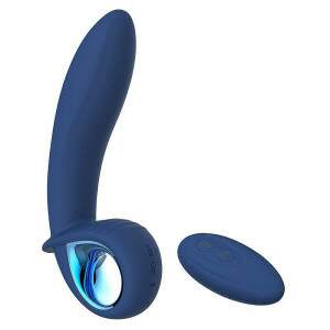 Vibrador Plug Estimulador Vaginal e Anal Inflvel na ponta com Controle Remoto Alpha 
