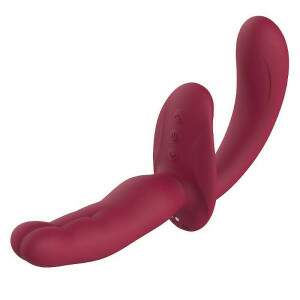 Strapless com Vibrao nas e partes Recarregvel com 10 Modos de Vibrao com Controle Remoto Olive