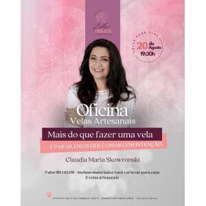 Voucher Oficina de Velas Artesanais com Claudia Maria Skowronski