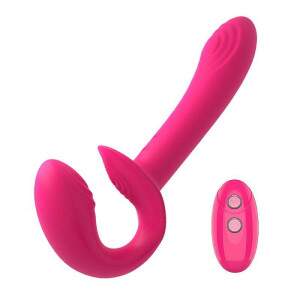 Strapless com Vibrao nas Duas Pontas e Controle Remoto 