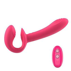 Strapless com Vibrao nas Duas Pontas e Controle Remoto 