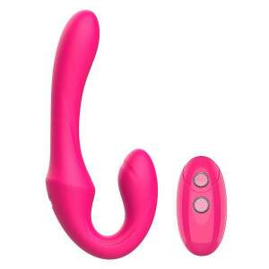 Strapless com Vibrao nas Duas Pontas e Controle Remoto