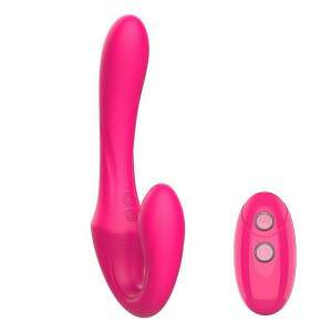Strapless com Vibrao nas Duas Pontas e Controle Remoto