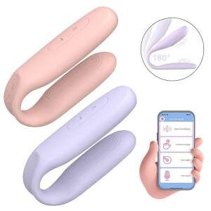 Vibrador de Casal Recarregvel com Controle por Aplicativo App Popping S-Hande