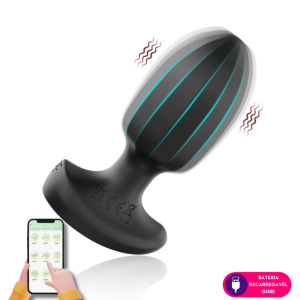 Plug Anal com Vibro Controle por Aplicativo APP