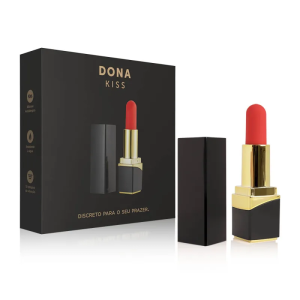 Vibrador em formato de Batom Recarregvel Dona Kiss Ass