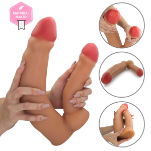Prtese Dupla Gigante Grossa Gmeos 36cm x 7,3cm Bege