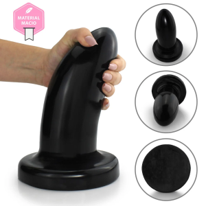 Plug Anal Gigante Flexvel Morteiro 22cm x 7,5cm Preto Brilhante