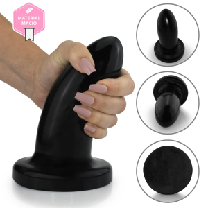 Plug Anal Gigante Flexvel Foguete 16,5cm x 5,8cm Preto Brilhante