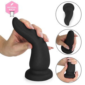 Plug Anal Flexvel Tongue 20cm x 5,6cm Preto Brilhante