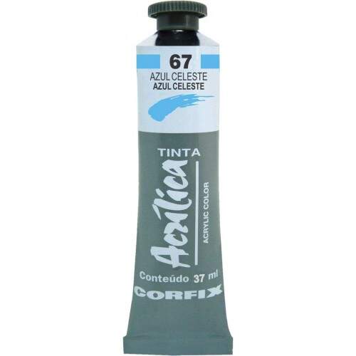 TINTA ACRILICA 37ML 67 AZUL CELESTE CORFIX