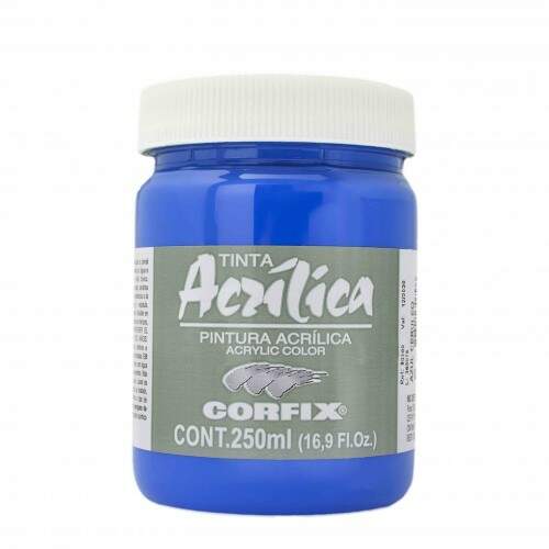 TINTA ACRILICA 250ML 85 AZUL CERULEO CORFIX