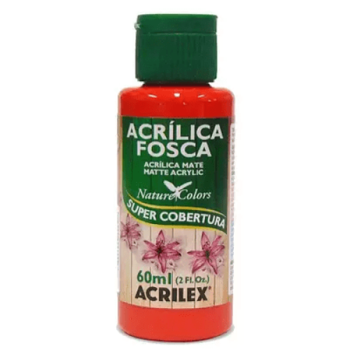 TINTA ACRILICA ARTESANATO FOSCA 60ML 507 VERMELHO FOGO ACRILEX