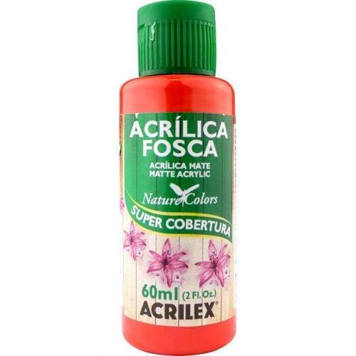 TINTA ACRILICA ARTESANATO FOSCA 60ML 541 VERMELHO VIVO ACRILEX