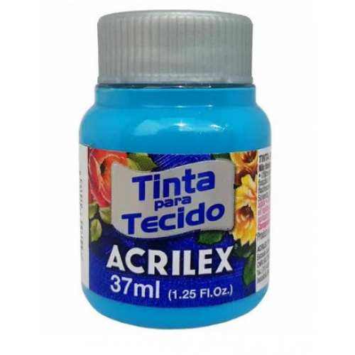 TINTA TECIDO 37ML 535 AZUL MAR ACRILEX