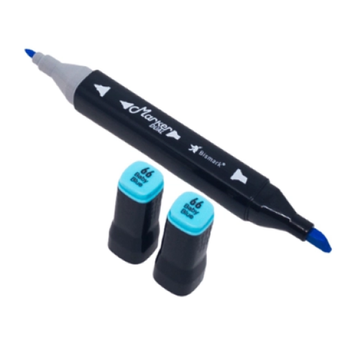 CANETA MARKER DUAL 66 BABY BLUE BISMARK