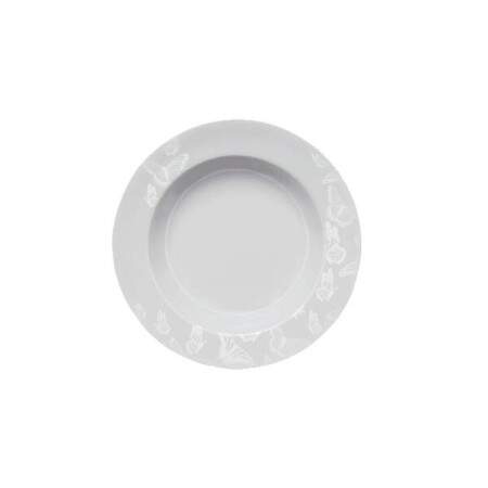 Jogo de pratos fundo Germer Capri Borboletas 6 peas 279701505