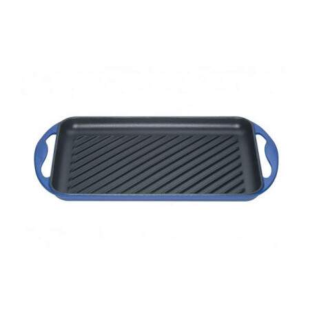 Grelha retangular com ala Le Creuset 32cm 1,1L azul marseille 201260020