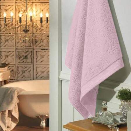 Jogo de toalhas banho Karsten Zero Twist Trinidad Rosa Tutu 90x160cm 5 peas 60145