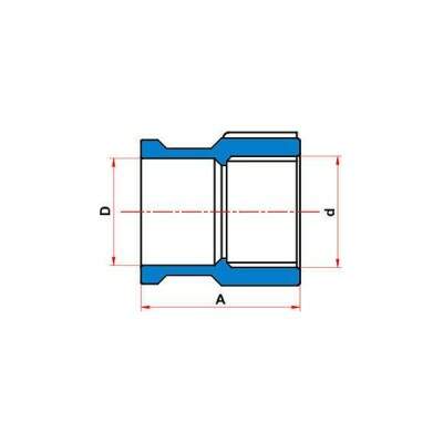 Luva LR 40x1.1/4 soldvel com rosca Tigre 35447920