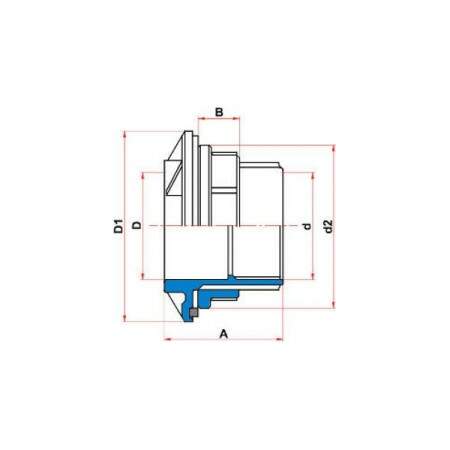 Adaptador soldvel com anel para caixa dgua Tigre 25mm x3/4 22002457