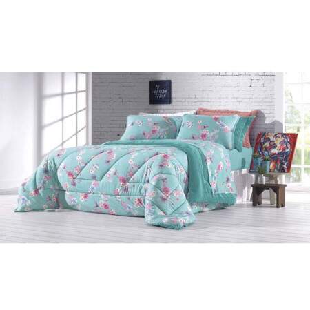 Edredom dupla face casal 210x240cm Altenburg Blend Malha Colorflowers