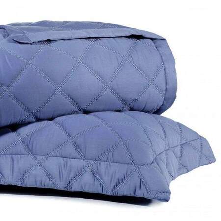 Kit colcha S.King Buddemeyer Luxus Lucca III azul 280x270cm 3 peas
