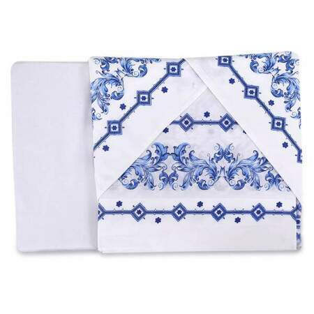 Jogo de cama queen Buddemeyer Confort Sicilia azul estampado 240x280cm 4 peas