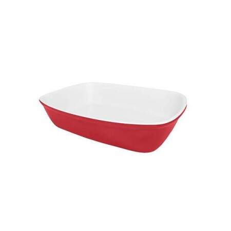 Travessa refratria Bake Vermelho/Branco Oxford 26x18,5x5,6cm 8051