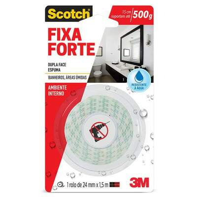 Fixa forte Banheiros/reas midas dupla face espuma 24mmx1,5m 3M HB004488316