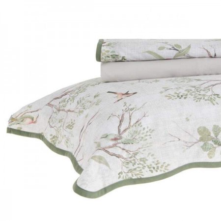 Jogo de cama S.King Buddemeyer Pssaros 280x280cm 4 peas