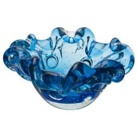 Centro de mesa Murano Estrela vidro turquesa LHermitage 23057BR