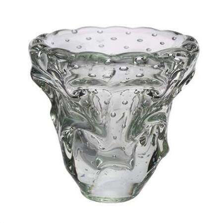 Vaso Onda Murano 12x12cm vidro Incolor LHermitage 23790BR