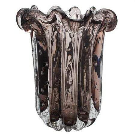 Vaso Murano Rococ 20x25cm vidro Ametista LHermitage 23032BR