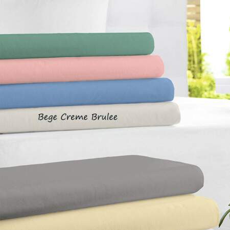 Lenol com elstico solteiro Altenburg Malha In Cotton Bege Creme Brulee 88x188x30cm