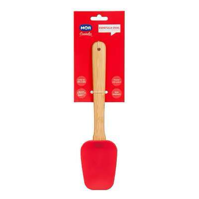 Esptula oval silicone e bamboo Mor 8560