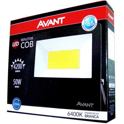 Refletor Led Avant COB IP65 50W Bivolt 6400k