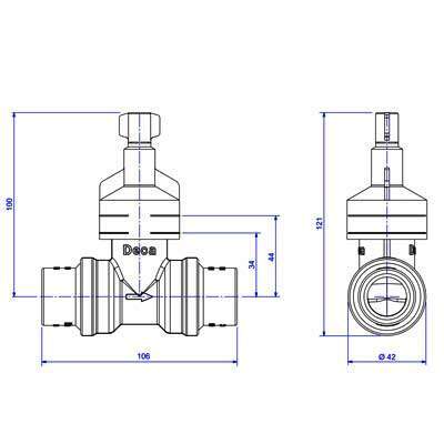 Base registro de presso MVS Deca 4416.202.PVC