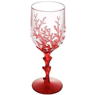 Jogo 6 taas acrlico Coral Vermelho Bon Gourmet 450ml 28330