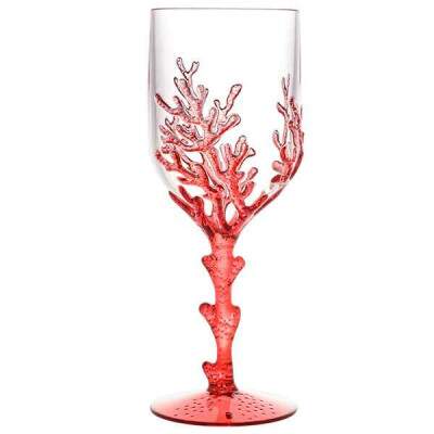 Jogo 6 taas acrlico Coral Vermelho Bon Gourmet 450ml 28330
